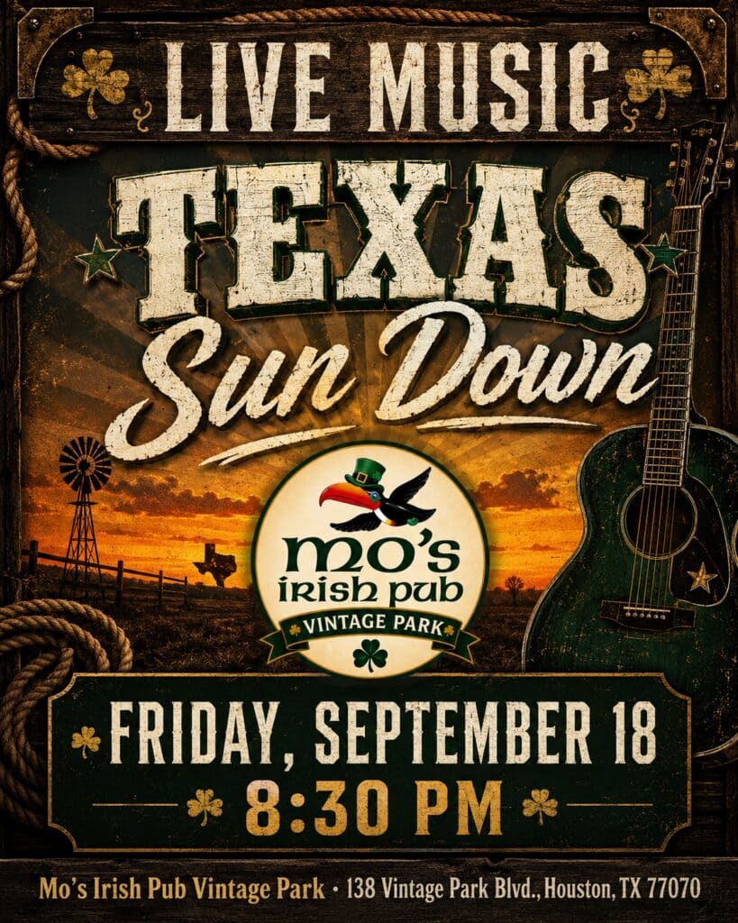Texas Sun Down live at Mo's Irish Pub Vintage Park, Friday September 18