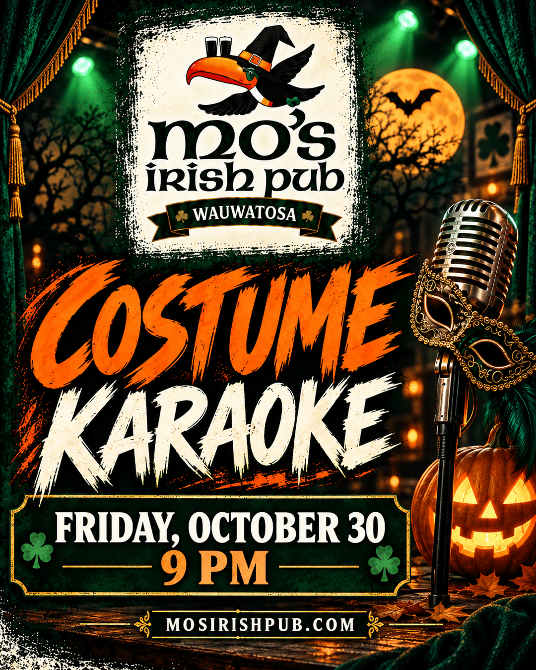 costume karaoke at Mo's Irish Pub Wauwatosa