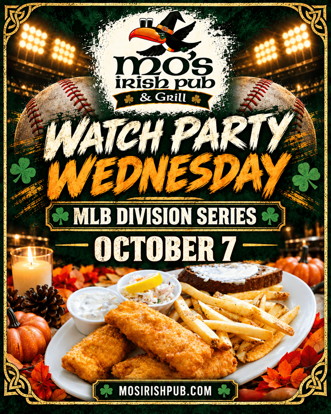 Mo's Watch Party Wednesday, MLB Division Series, October 7